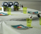Table décorée avec les printables/imprimables thème hou! hou!