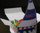 Exemple de boite à bonbons imprimée et montée printable personnalisable thème marin d'eau douce