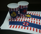 Exemple d'impression décoration gobelets anniversaire enfant printable thème marin